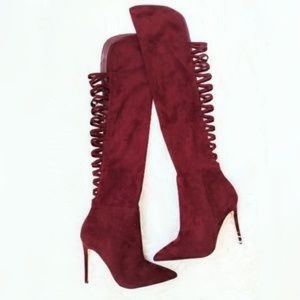 Over the knee high heel boots campiano